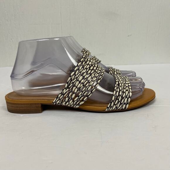 Madewell The Meg Slide Sandal in Snake Embossed Leather Size 7 - Picture 1 of 9